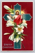 c1910 Jesus Lilies Cross Germany Easter  P35 picture