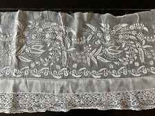 ANTIQUE LACE - CIRCA  EARLY 1800’s, WHITEWORK EMBROIDERY AND BINCHE LACE picture