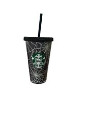 Starbucks Halloween 2021 Glow in the Dark Spider Web Cup 16oz Grande Tumbler picture