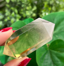 Stunning Lemon Quartz Double Terminated Crystal Dt With Gorgeous Phantoms 50g picture