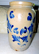 2 GALLON STONEWARE CROCK ATTRIBUTED TO HENRY LOWNDES PETERSBURG VA picture