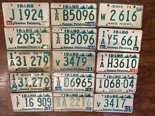 Idaho License Plate LOT (15) All Raised - All 1970’s & 80’s picture