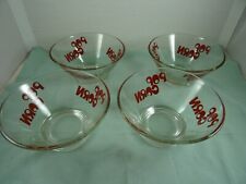 Vintage Wheaton 1970's Red Popcorn Bowls Glass set of 4 picture