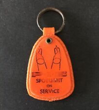 Vintage Keychain P•I•E NATIONWIDE Key Fob Ring Spotlight On Service USA Made picture