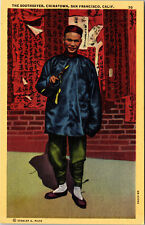Postcard Soothsayer ChinaTown San Francisco California Linen Card 1930-1959 picture