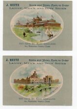 Two 1893 Columbian Exposition Trade Cards w/ Advertising from East Oakland CA picture