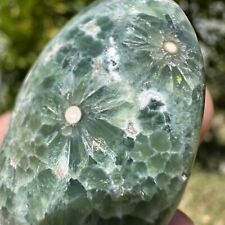 Old Stock Ocean Jasper HQ palm stone orbs Crystallized flowers druzy rare 46mm picture