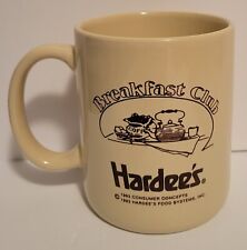 Vintage 1993 Original Hardee’s Breakfast Club Ceramic Coffee Mug Cup picture