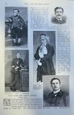 1893 Vintage Magazine Illustration Actor Fred Leslie picture