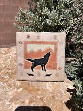 Coyote Howling Mountain Masterworks 6x6 Tile Handcrafted In USA picture
