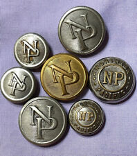 7 ANTIQUE VINTAGE HISTORIC NORTHERN PACIFIC BUTTON COVERS picture