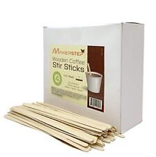 1000 Premium Wooden Coffee Stirrers 7 Inch Coffee Stir Sticks with Storage B picture