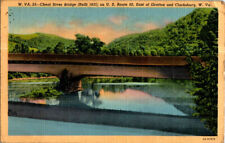 1835 Cheat River Bridge on U. S. Rte. 50 East of Grafton, West Virginia postcard picture