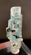 Aesthetic AQUAMARINE With Black TOURAMLINE Crystal Penetrate with ALBITE picture