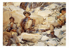 Carrara: Workmen, 1911, John Singer Sargent (American, 1856-1925) --POSTCARD picture