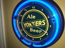 Yonkers New York Beer Bar Man Cave Neon Wall Clock Advertising Sign picture