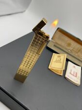 Dunhill Rollagas c1975 Table Lighter Gold Diamondhead Pattern New Old Stock RARE picture