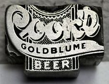 Vintage 1940’s Cook’s Goldblume Beer Advertising Old Printers Ink Print Block picture