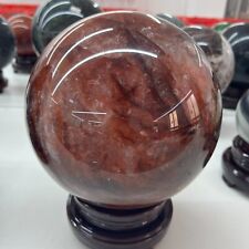 22.2LB 6.8'' Large Natural Red Fire Quartz Hematoid Sphere Crystal Energy Ball picture