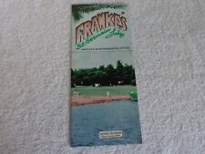 Franke's St. Germain Lodge Sayner Wisconsin Brochure Pamphlet Vacation VTG. picture