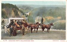 Postcard Yellowstone National Park Coaching Party Wyoming #143 picture