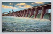 Postcard TVA Dam Paducah Kentucky, Vintage Linen C3 picture