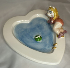1980s Sigma Miss Piggy Heart Ceramic Shaped Pool Kermit Jim Hensen Muppets RARE picture