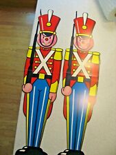Lot of Two Vtg Beistle Co. Large Cardboard Christmas Nutcracker Soldiers 1986 picture