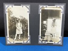 Young Woman Dress Curly Long Hair Athens Ohio Antique 1919 Snapshot Photos picture