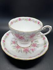 Tuscan Cup + Saucer Love in the Mist Footed  Bone China Numbered Quite Nice picture