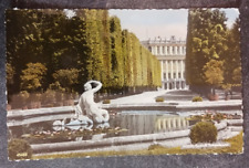 1960 postcard Wien Vienna Austria Schloss Schonbrunn fountain tinted RPPC posted picture