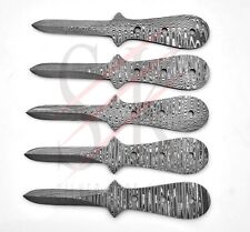 5 Damascus Steel Oyster shucker Knife Blank Blades Custom Hand made Knife making picture