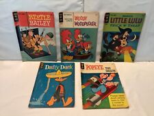 Lot of 5 Gold Key Comic Books Beetle Bailey/Woody WP/Lil Lulu/Daffy Duck/Popeye picture