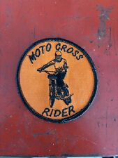 Vintage 70's Moto Cross Rider Embroidered Patch  3