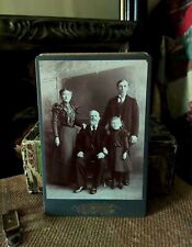 Vintage 1800s Cabinet Card Antique Photo Family Portrait Victorian picture