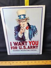 Original 1968 Blue Background Army Recruiting Poster  picture