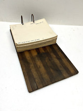 Vintage WOOD CLIPBOARD industrial writing pad YAWMAN & ERBE notepad Rochester NY picture
