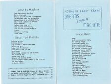 DREAMS FROM A MACHINE poems by Larry Stark 1953 Poetry Leaflet - E.C. Comics fan picture