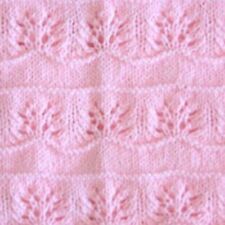 ✿ New HAND KNITTED Blanket Afghan BABY PINK Soft Throw Handmade Floral Infant picture