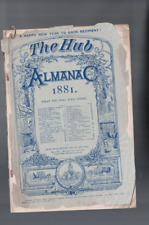 MEMORABILIA ,THE HUB ALMANAC 1881 , NEW YORK COACHMAKERS MAGAZINE + eph. picture