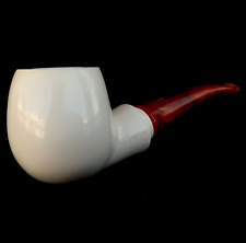 AGovem Handmade Unsmoked Apple Block Meerschaum Smoking Tobacco Pipe AGM-1618 picture