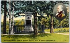 Postcard - General Braddock's Tomb on National Highway Route 40, Pennsylvania picture