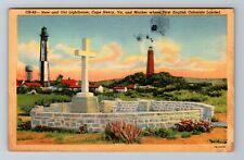 Cape Henry VA-Virginia Lighthouses Colonists Landed Here Vintage Postcard picture