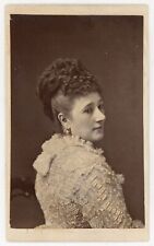 MRS. JOHN WOOD ENGLISH ACTRESS CALIFORNIA THEATRE MANAGER CDV PHOTO WITH INK picture