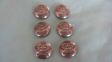 Older Vintage Indian American Sterling Silver Lot of 6 Button Covers picture