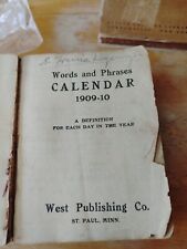Vtg 1909-10 Words And Phrases Calendar picture