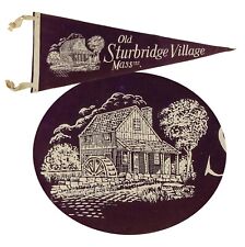 ⭐ Old Sturbridge Village MA Felt Pennant ⭐Vintage Tourist Attraction Souvenir⭐ picture