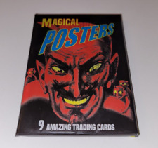 2016 MAGICAL POSTERS Unopened WAX PACK Complete Magician 9 Card Set INSIDE/ RARE picture