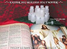 ~*~ EASTER 2012 ~*~ BLESSED HOLY WATER 0.6oz FLUID BOTTLE w/SPRINKLER WAND picture