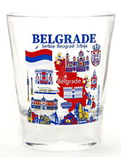 Belgrade Serbia Landmarks and Icons Collage Shot Glass picture